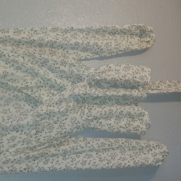 Floral Max Studio Faux Wrap Dress Top L - Picture 3 of 6